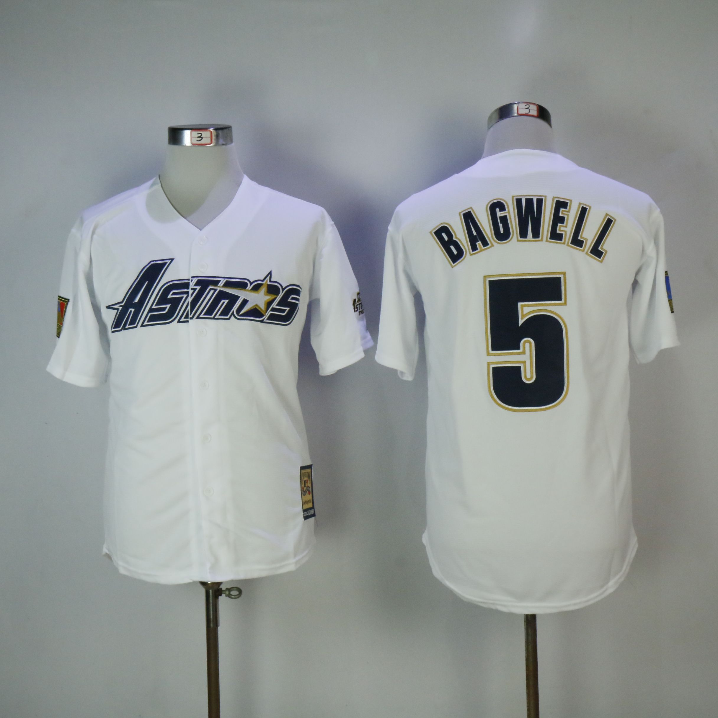 Men Houston Astros 5 Bagwell White MLB Jerseys1